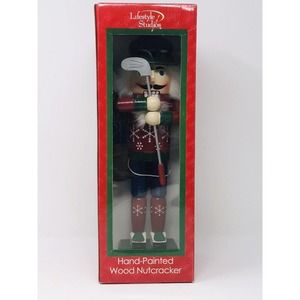 14” Wooden Nutcracker Golfer Moveable Mouth by Lifestyle Studios Christmas